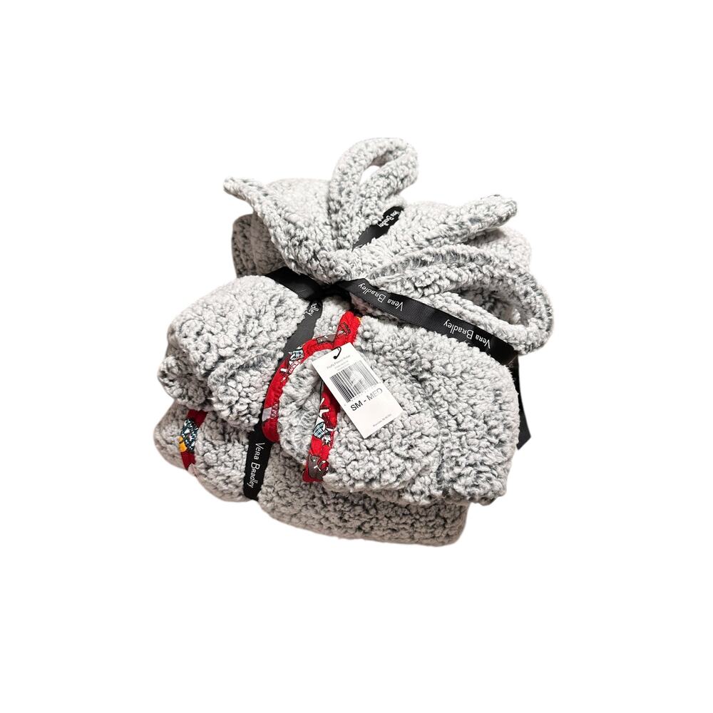 Vera Bradley Fluffy Fleece Robe Holiday Cats Size Small Medium NWT